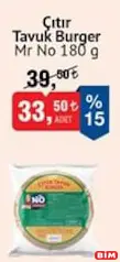 DARDANEL MR. NO ÇITIR TAVUK BURGER 180 G fiyat ve kampanya bilgisi